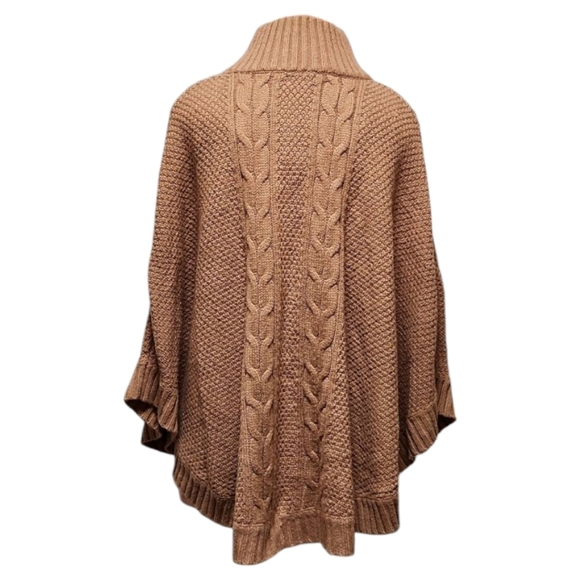 Women's Merona Cable Knit Poncho Sweater - Tan L/XL - Picture 3 of 8